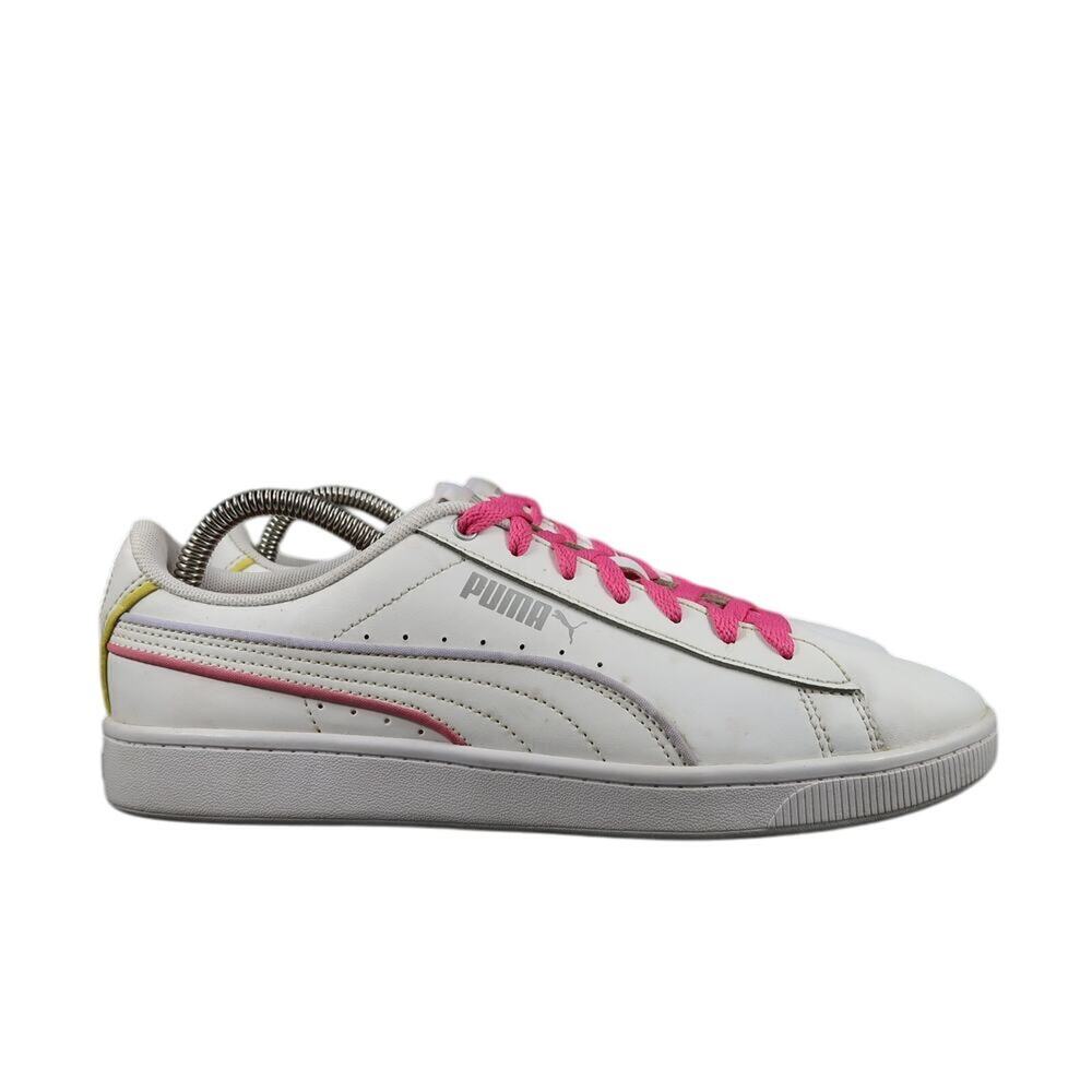 Puma Shoes Womens 8.5 Sneakers Vikky Athletic Trainers Casual Lifestyle White